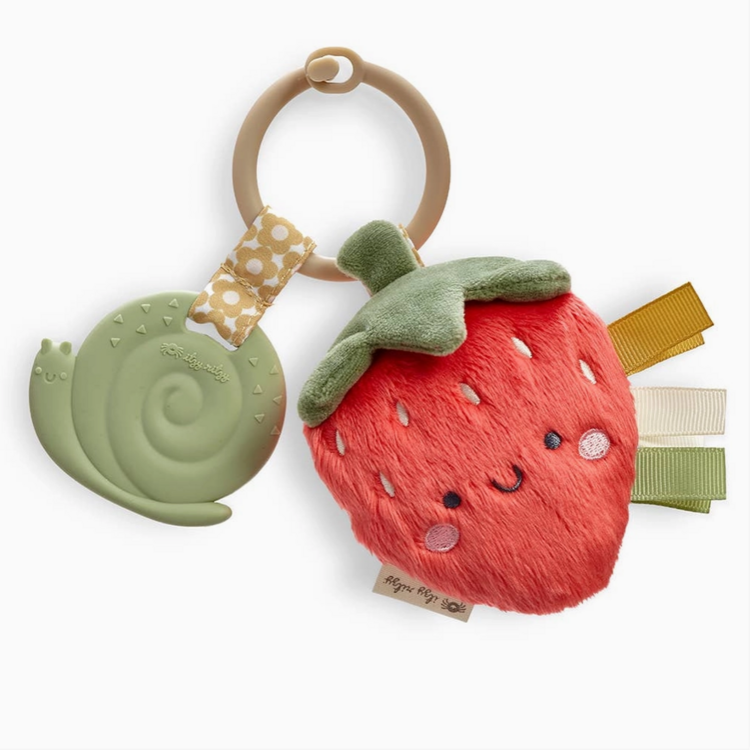 ITZY RITZY | Itzy Pals - Peluche et jouet de dentition - Fraise
