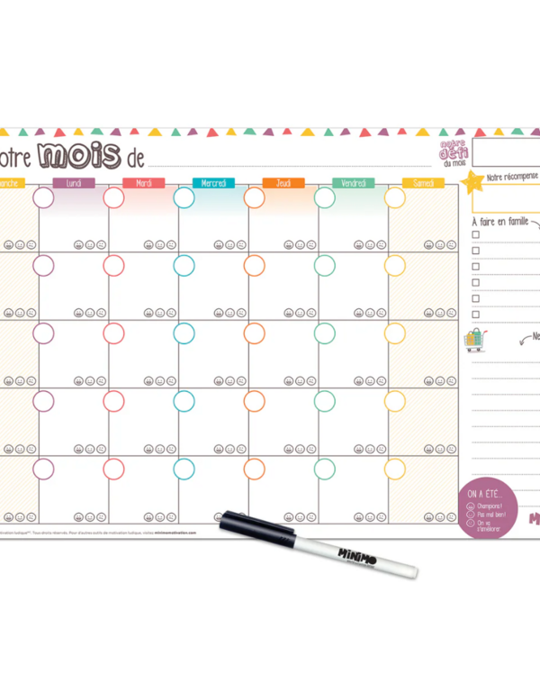 MINIMO | Calendrier Mensuel - Notre mois ensemble