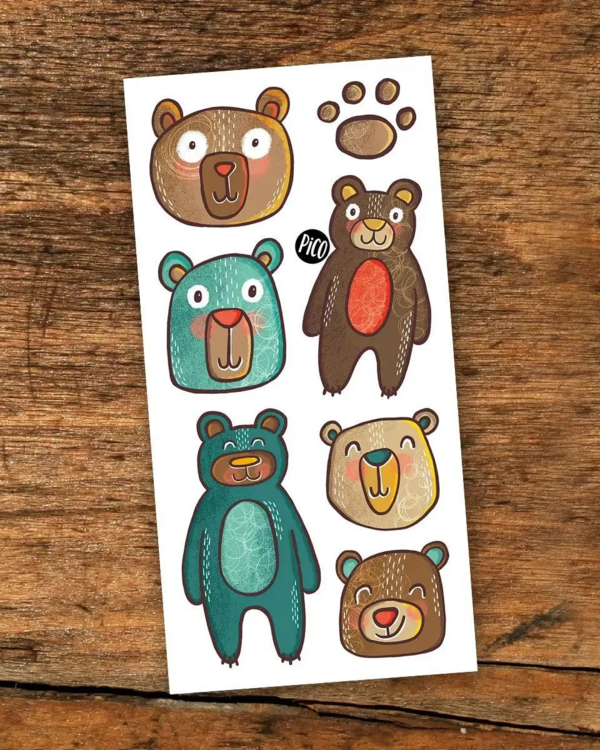 PiCO | Tatouage Temporaire - Les oursons souriants