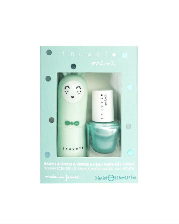 INUWET | Duo Baume à Lèvres et Vernis - Pomme