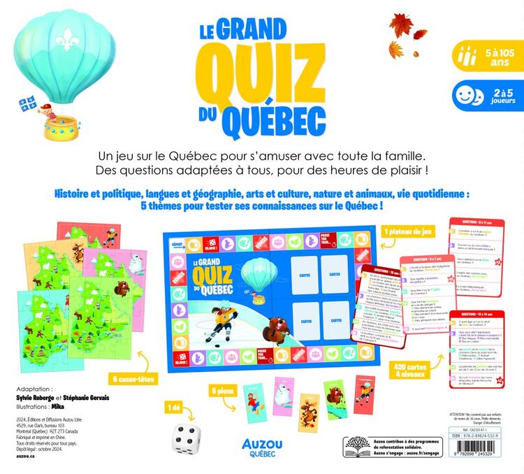 AUZOU | Le Grand Quiz du Québec