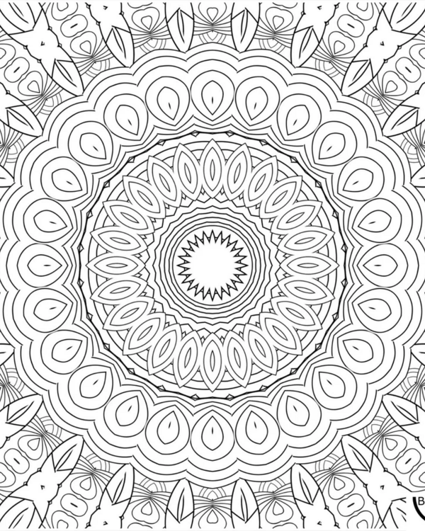 BIMOO | Nappe à Colorier - Mandala - 45x45