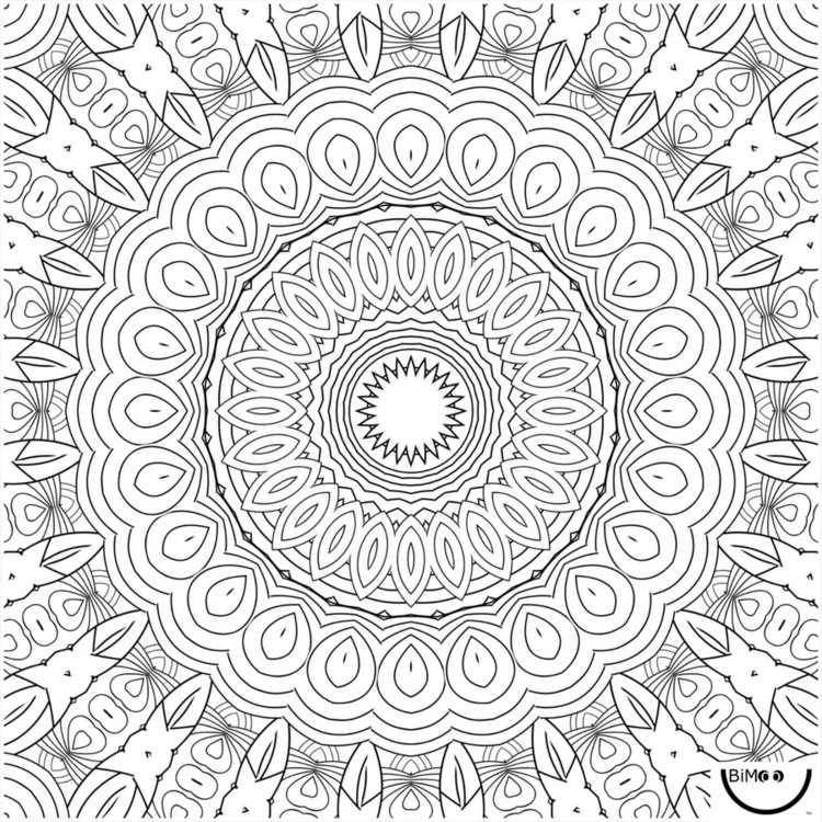BIMOO | Nappe à Colorier - Mandala - 45x45