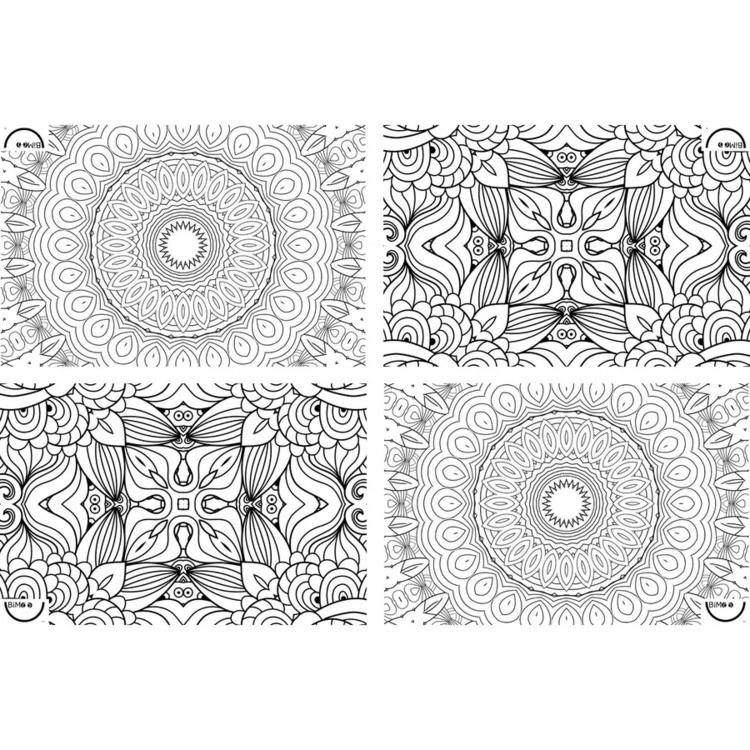 BIMOO | Nappe à Colorier - Mandala - 45x45