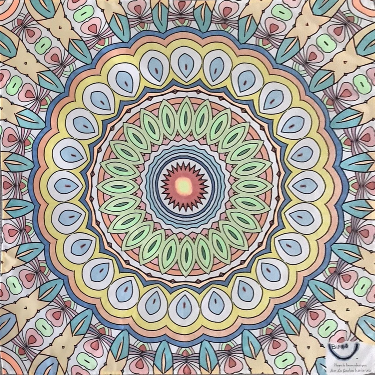 BIMOO | Nappe à Colorier - Mandala - 45x45
