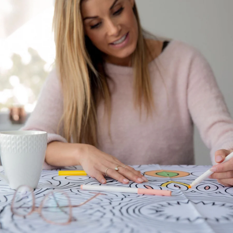 BIMOO | Nappe à Colorier - Mandala - 45x45