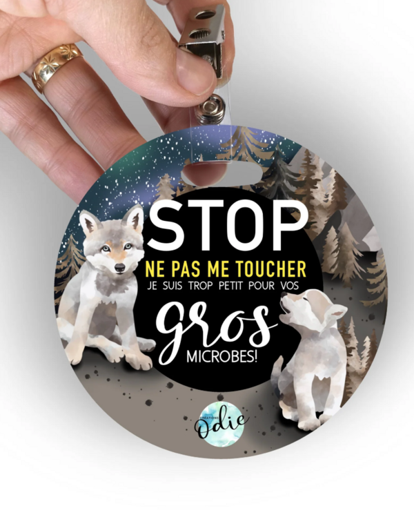 CRÉATIONS ODIE | Afichette "Ne Pas Toucher" - Louveteaux