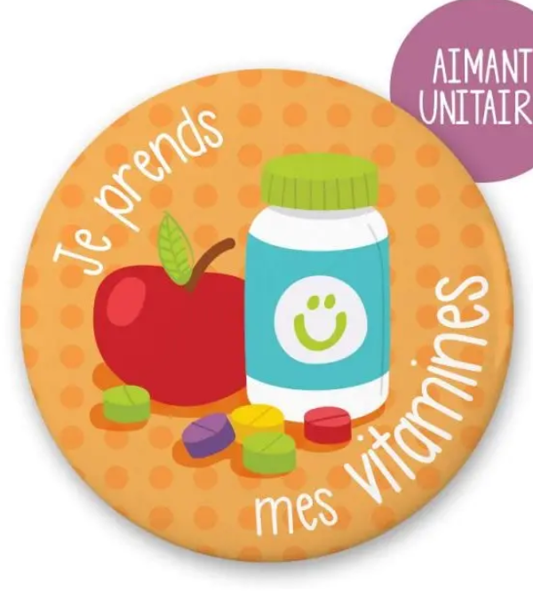 MINIMO | Aimant unitaire - Je prends mes vitamines
