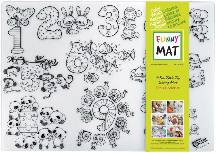 FUNNY MAT | Tapis à Colorier de Table - Les nombres