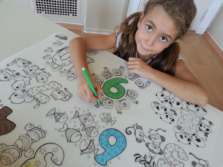 FUNNY MAT | Tapis à Colorier de Table - Les nombres