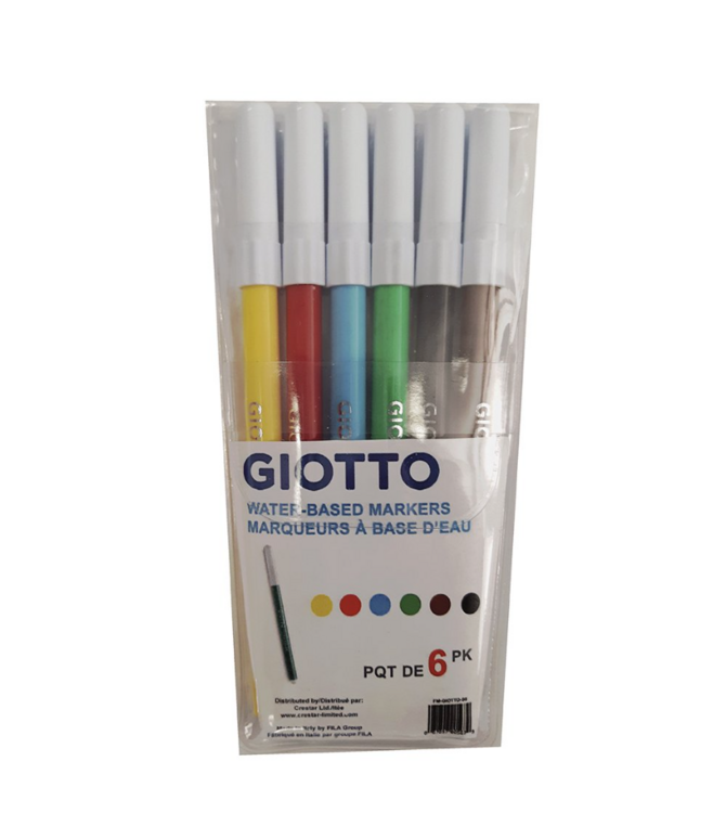 GIOTTO | Ensemble de 6 Marqueurs à Base d'Eau