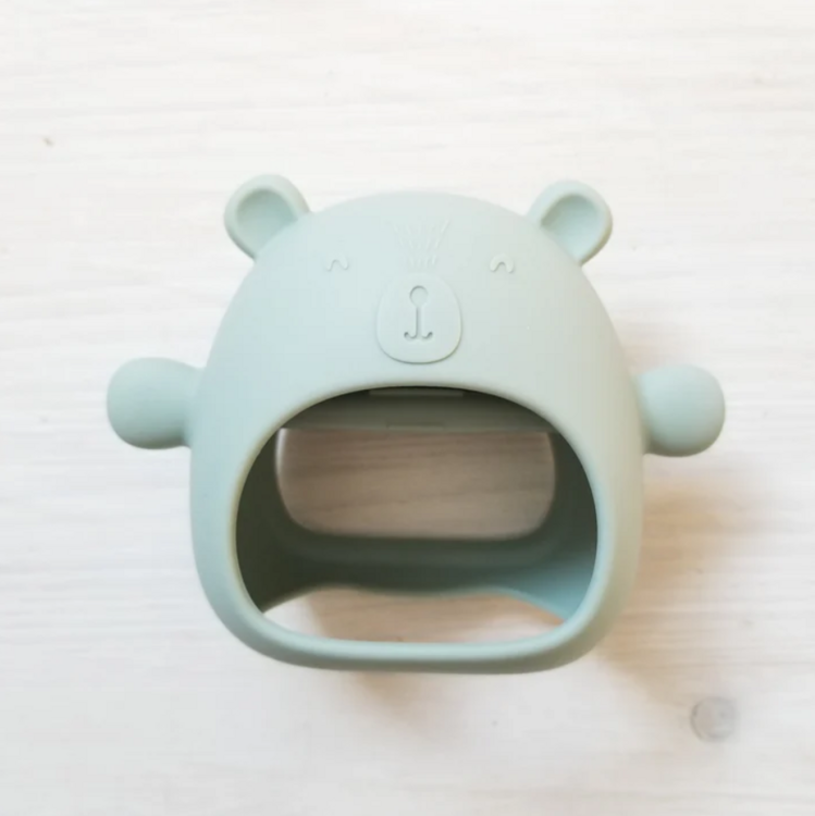 CREATION JADE | Mitaine de Dentition - Ours - Sauge