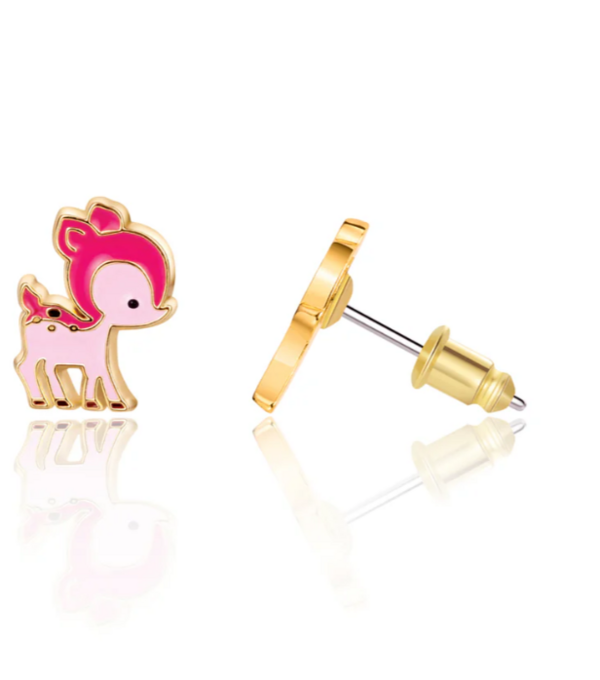 GIRL NATION | Boucles d'Oreilles en Émail - Faons