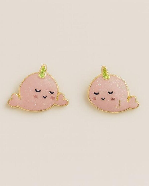 GIRL NATION | Boucles d'Oreilles en Émail - Baleine