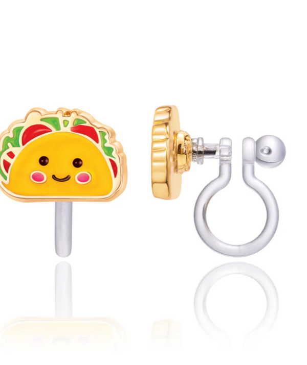 GIRL NATION | Boucles d'Oreilles en Émail - Tacos - Clips