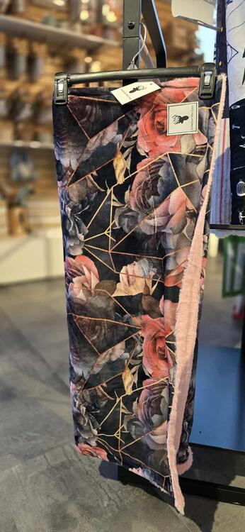 MINI COCO | Couverture Velours - Floral doré