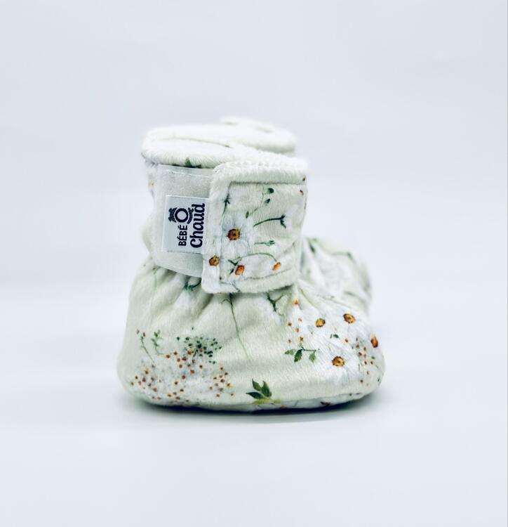 BEBE Ô CHAUD | Pantoufles à Velcro - Marguerite (9-18 mois)