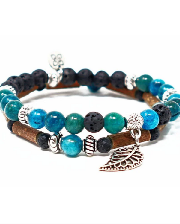 PUR NOISETIER | Duo de Bracelets 7" - Apatite bleue