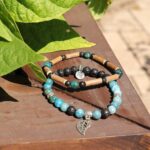 PUR NOISETIER | Duo de Bracelets 8" - Apatite bleue