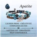 PUR NOISETIER | Duo de Bracelets 8" - Apatite bleue