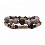 PUR NOISETIER | Duo de Bracelets 8" - Rhodonite