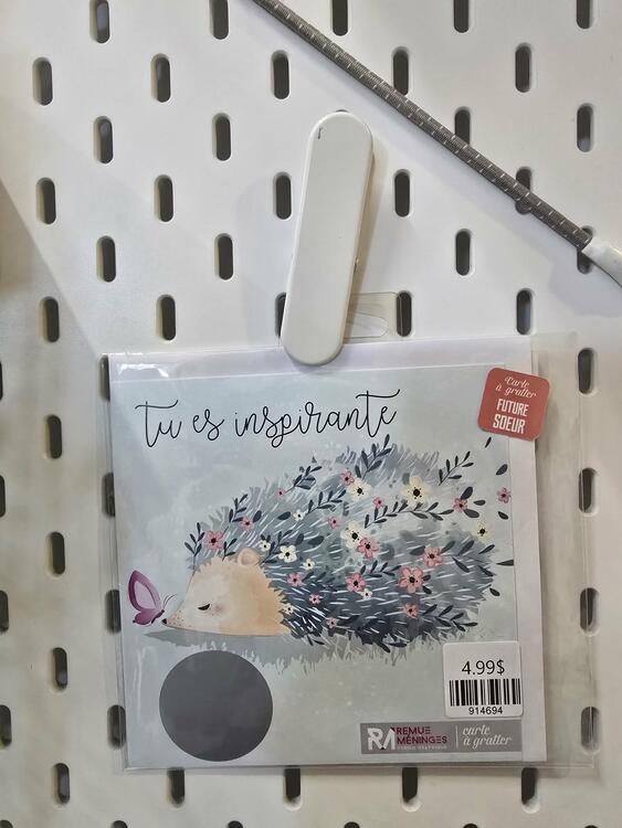 REMUE MÉNINGES | Carte à Gratter - Tu es inspirante - Futur soeur