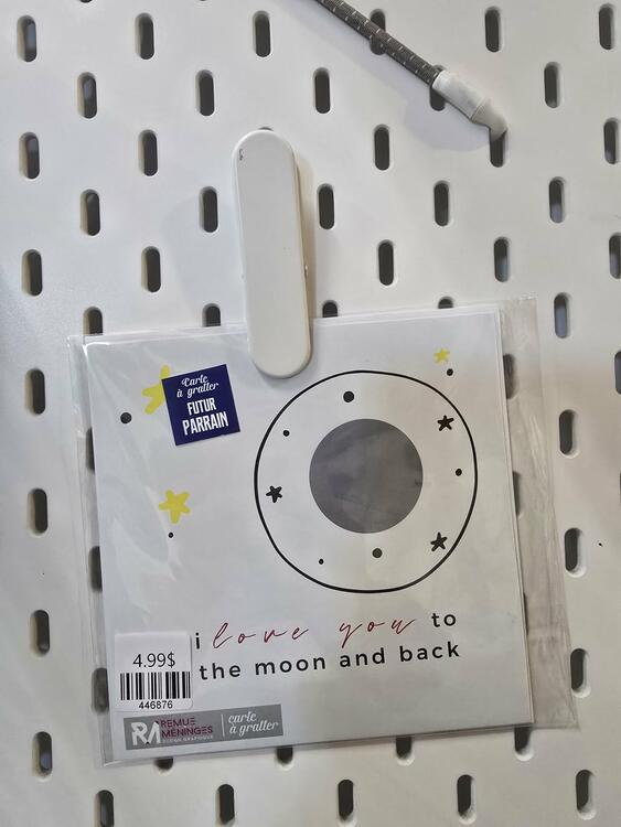 REMUE MÉNINGES | Carte à Gratter - I love you to moon and back - Futur parrain