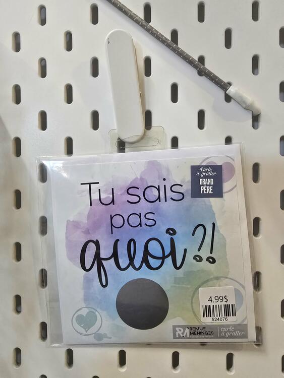 REMUE MÉNINGES | Carte à Gratter - Tu sais pas quoi ? - Grand père