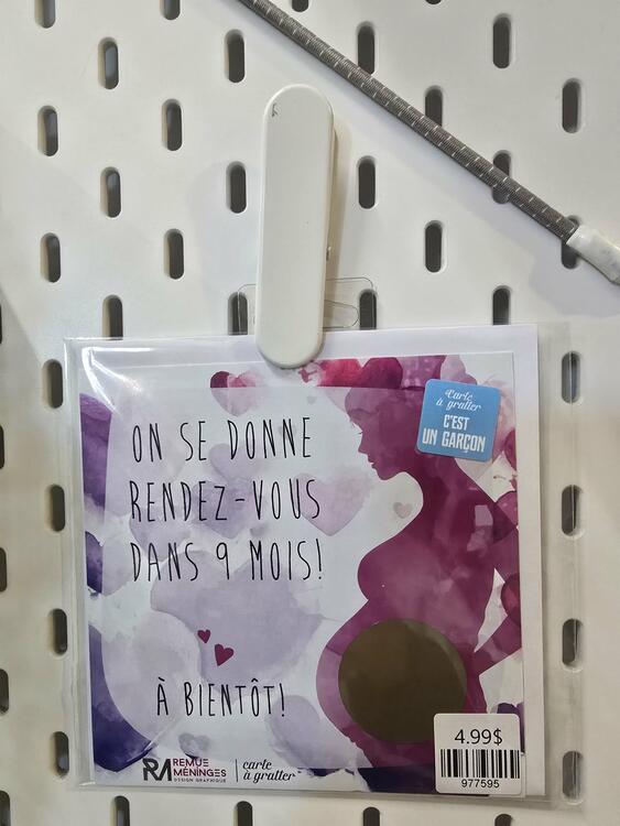 REMUE MÉNINGES | Carte à Gratter - On se donne rendez-vous dans 9 mois ... - C'est un garcon
