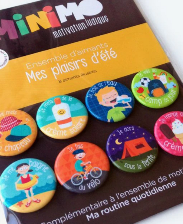 MINIMO | 8 Aimants - Mes plaisirs d'été