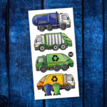 PiCO | Tatouage Temporaire - Les camions de recyclage
