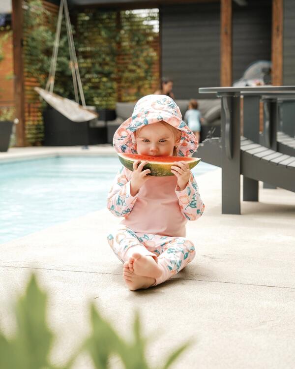 HOPALO | Chapeau Soleil UV 50+ pour 4-6 ans - Fleurs d'oranger