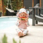 HOPALO | Chapeau Soleil UV 50+ pour 2-4 ans - Fleurs d'oranger