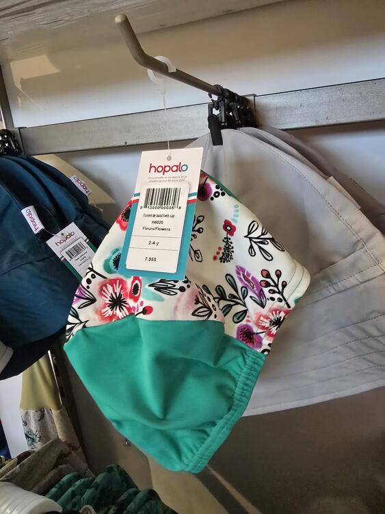 HOPALO | Bonnet de Bain UV 50+ pour 2-4 ans - Fleurs