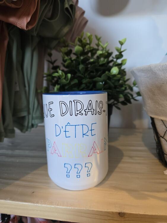 PATTE GAUCHE | Tasse - Que dirais-tu d'être PARRAIN?
