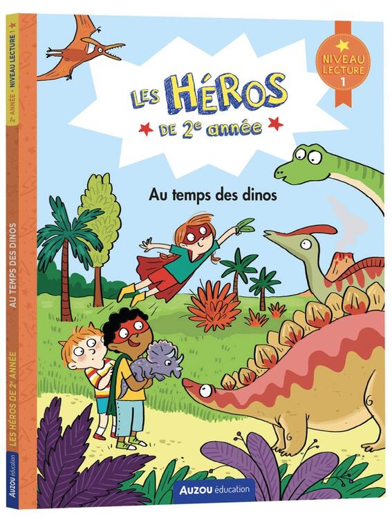 AUZOU | Les Héros de 2e Année - Au temps des dinos - Niveau 1 (2e année)