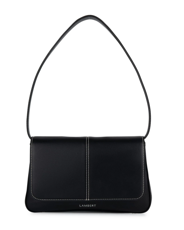 LAMBERT | Le Miriam - Sac à main 2-en-1 en cuir vegan - Noir