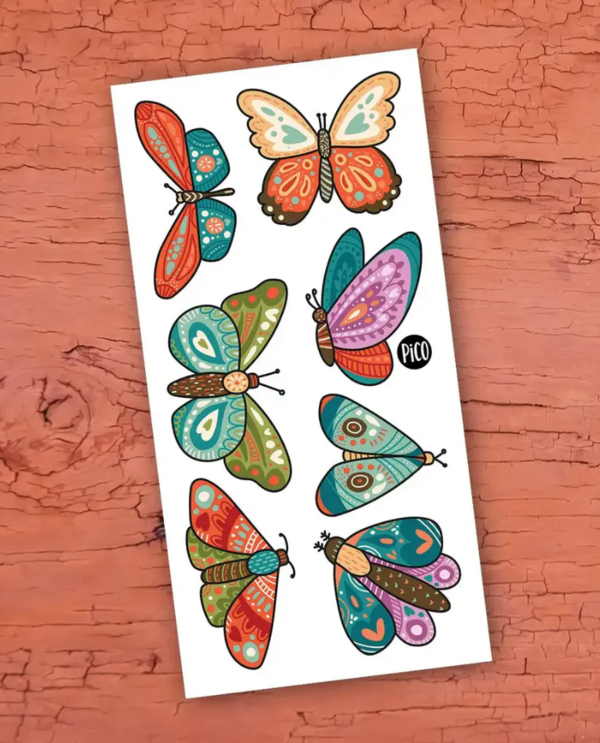 PiCO | Tatouage Temporaire - Les papillons colorés