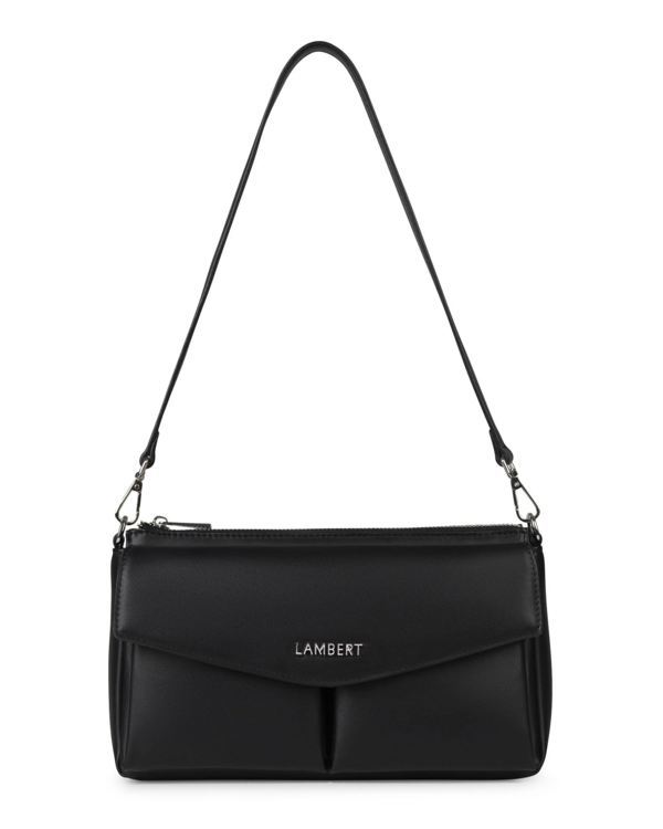 LAMBERT | Le Esmee - Sac à main 2-en-1 en cuir vegan - Noir