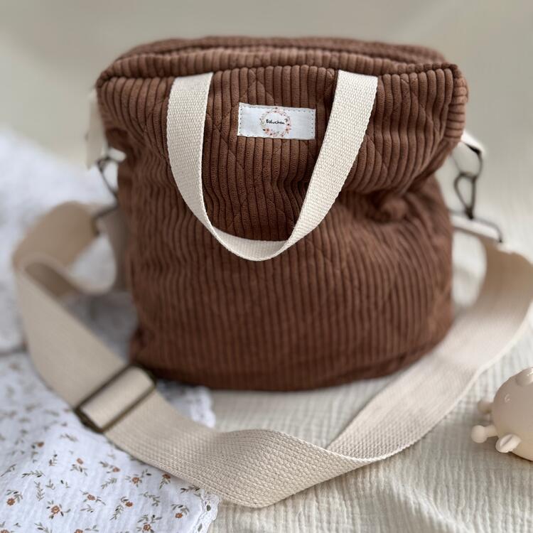 BALUCHON | Sac à Couches Matelassé - Brun