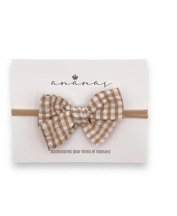ANANAS CO | Pince Boucle en Lin - Petit vichy