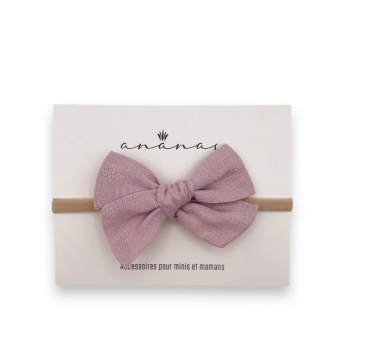 ANANAS CO | Bandeau Boucle en Lin - Rose