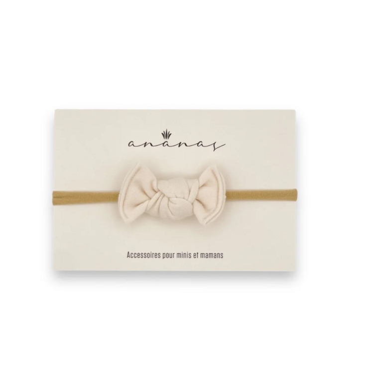 ANANAS CO | Petit Élastique Mini-Boucle en Bambou - Ivoire