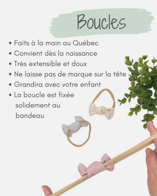 ANANAS CO | Grand Élastique Mini-Boucle en Bambou - Beige