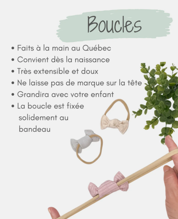 ANANAS CO | Grand Élastique Mini-Boucle en Bambou - Ivoire