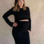 ROSE MATERNITÉ | Crop Top - CHARLOTTE - Noir