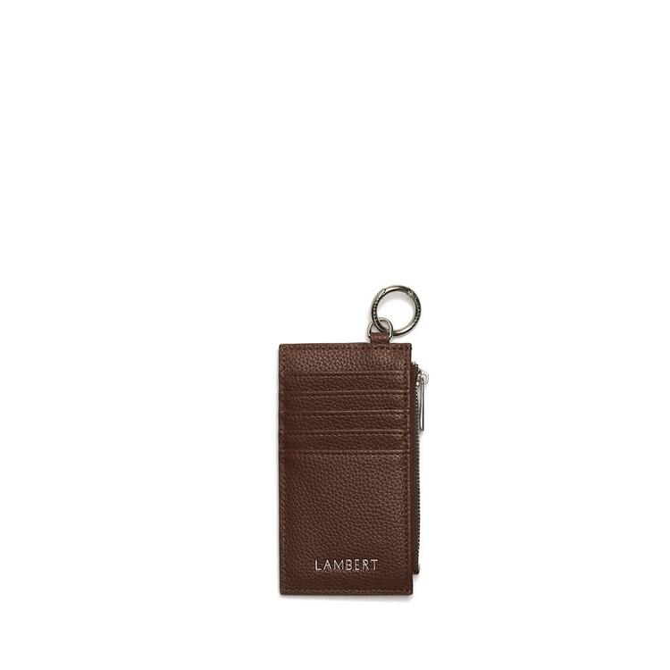 LAMBERT | Le Phoebe - Porte-cartes en cuir vegan - Chocolate