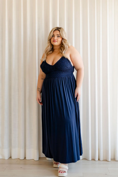 ROSE MATERNITÉ | Robe longue ADÉLAÏDE - marine