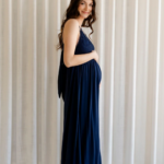 ROSE MATERNITÉ | Robe longue ADÉLAÏDE - marine