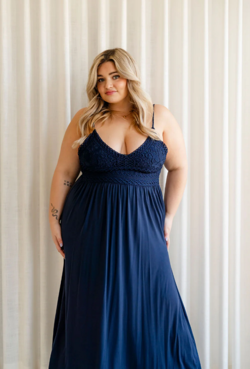 ROSE MATERNITÉ | Robe longue ADÉLAÏDE - marine